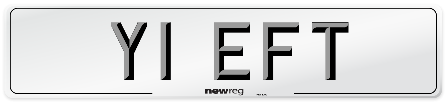 Y1 EFT Number Plate from New Reg